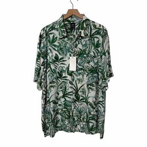 LUIGRAD TROPICAL LEAF PRINT TOP PLUS SIZE XXL NWT